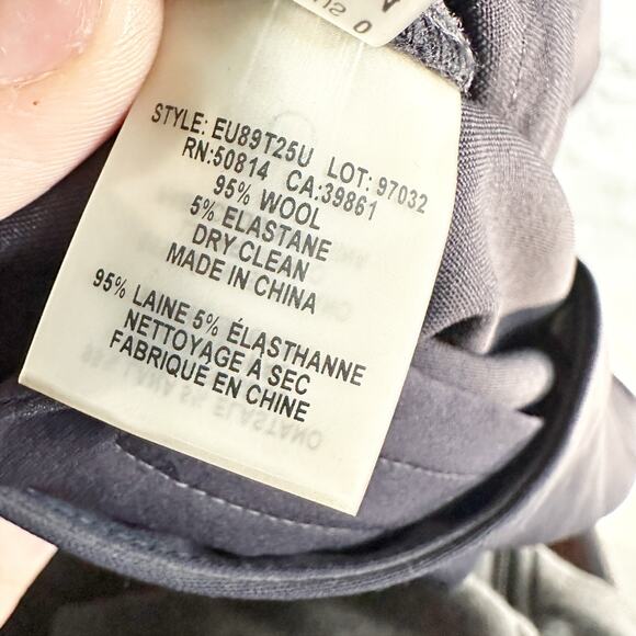 Elie Tahari Navy Wool Slim Ankle Pants Women's US Size 0 - Picture 10 of 15